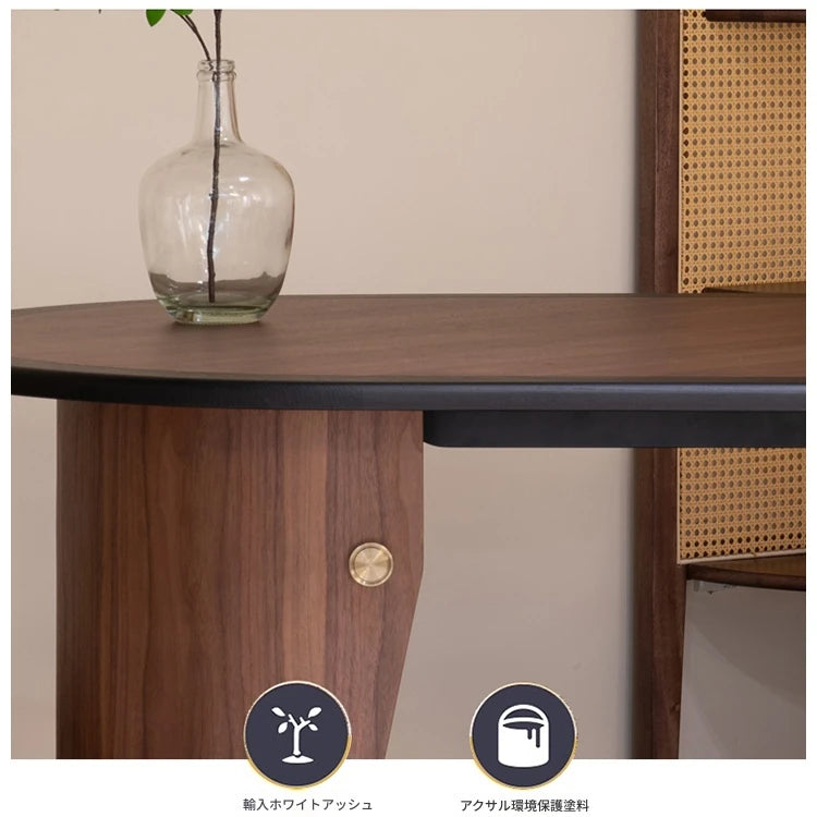 アッシュ材オーバルテーブル – モダンデザインの食卓、リビングルームに最適なスタイリッシュ家具 fzgf-3107