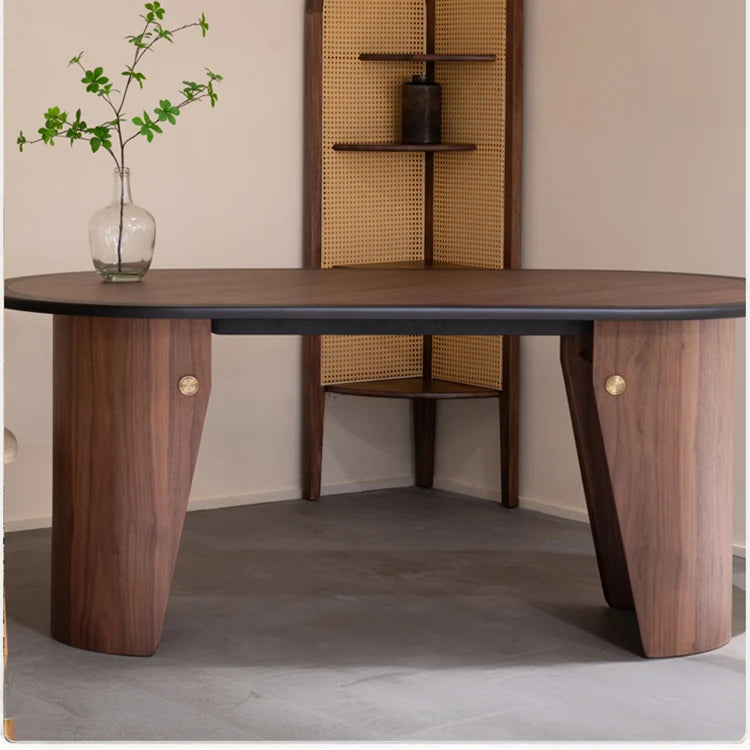 アッシュ材オーバルテーブル – モダンデザインの食卓、リビングルームに最適なスタイリッシュ家具 fzgf-3107