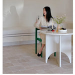 テーブル ホワイト ブラック カラー1 多層板 石材天板 fzy-3325