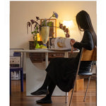 テーブル ホワイト ブラック カラー1 多層板 石材天板 fzy-3325