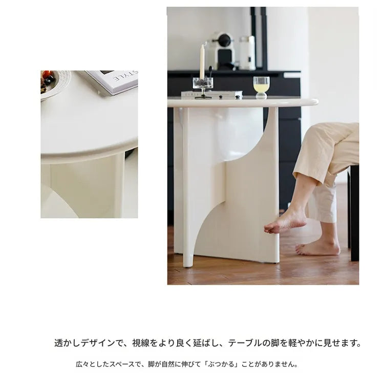 テーブル ホワイト ブラック カラー1 多層板 石材天板 fzy-3325