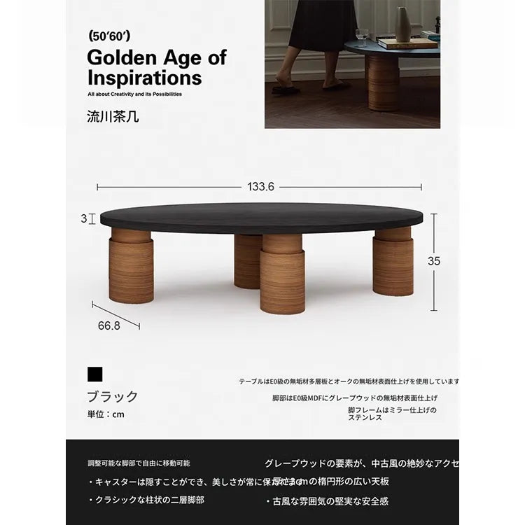 センターテーブル ブラック 多層板 ステンレス 中密度繊維板 fzy-3330