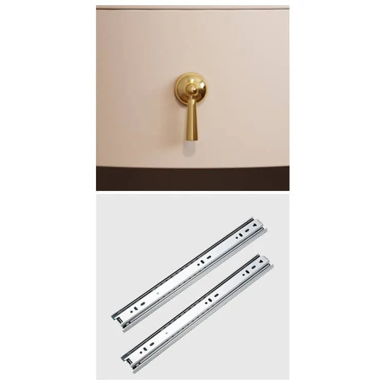 高級感漂うナイトテーブル|無垢材&セラミック&PUレザー使用 fzyhs-2743