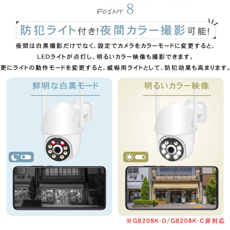 最新防犯カメラを1~10台まで自由に組み合わせ可能なセット K-GB205