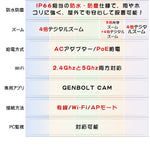 ドーム型カメラ屋外対応最大800万画素赤外線搭載カメラ S-GB206