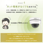 ドーム型カメラ屋外対応最大800万画素赤外線搭載カメラ S-GB206