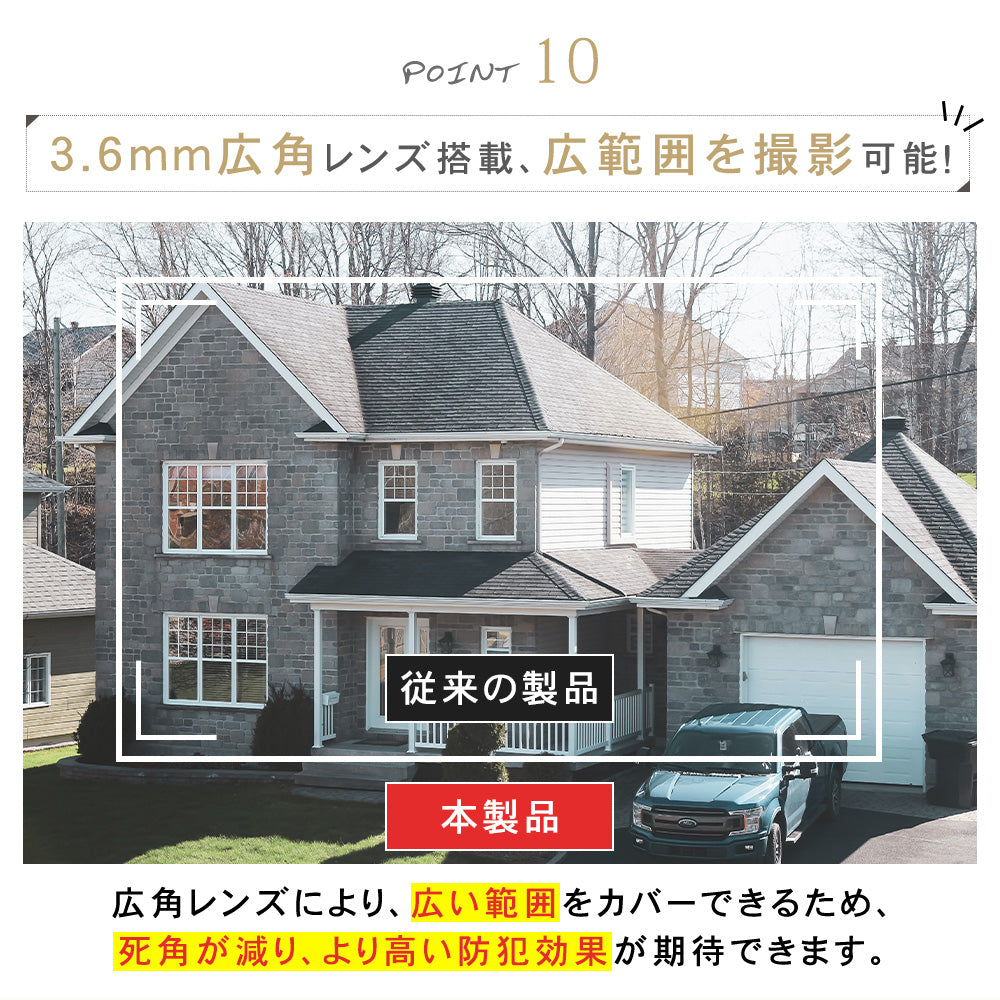 ドーム型カメラ屋外対応最大800万画素赤外線搭載カメラ S-GB206