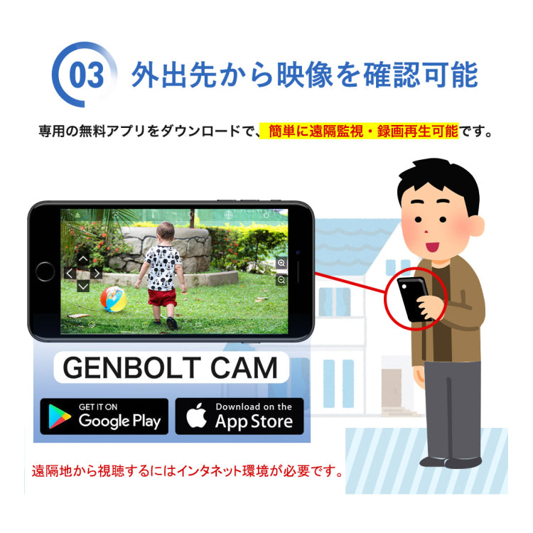 防犯カメラ 2/500万画素暗視モード対応広角レンズ搭載 M-GB600