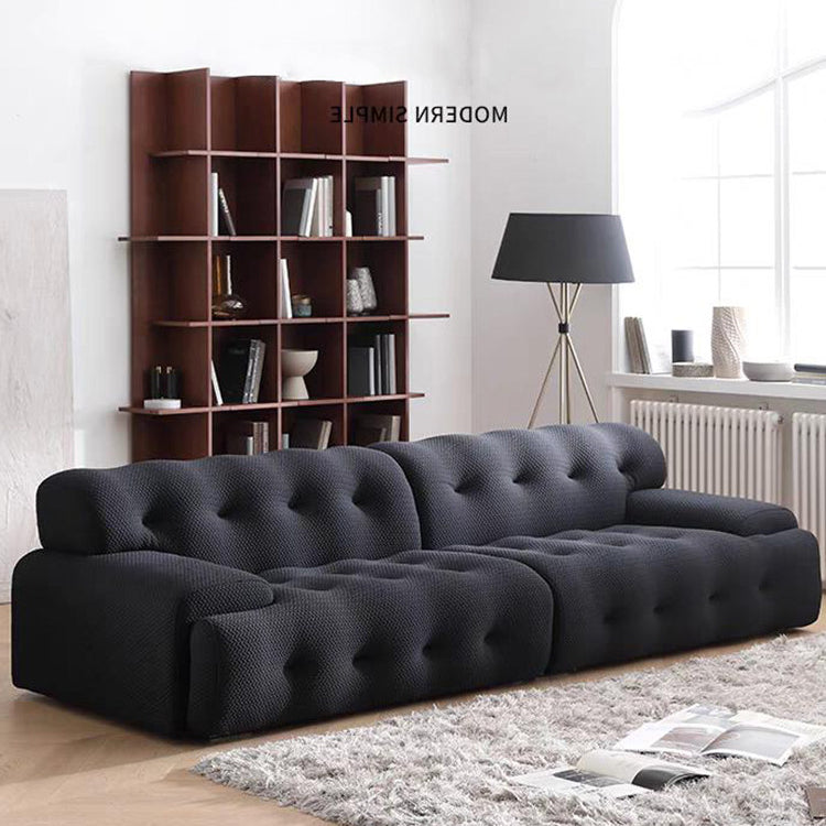直線型 ファブリックソファ ブラック|イタリアンミニマル 寝室向け リビング対応 ggjj-0226-71
