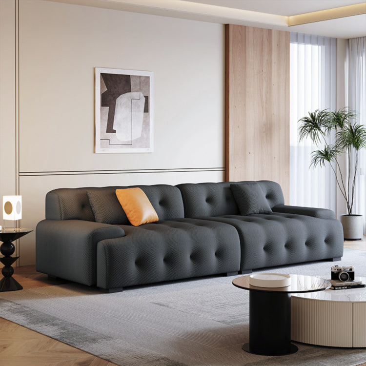 直線型 ファブリックソファ ブラック|イタリアンミニマル 寝室向け リビング対応 ggjj-0226-71