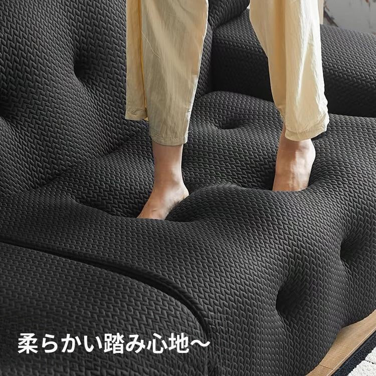 直線型 ファブリックソファ ブラック|イタリアンミニマル 寝室向け リビング対応 ggjj-0226-71
