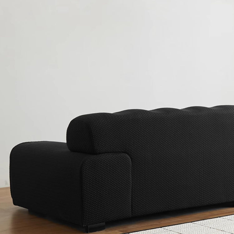 直線型 ファブリックソファ ブラック|イタリアンミニマル 寝室向け リビング対応 ggjj-0226-71