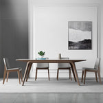 セラミック&アッシュ材テーブル - モダンなデザインと高耐久性 hagst-323