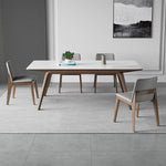 セラミック&アッシュ材テーブル - モダンなデザインと高耐久性 hagst-323
