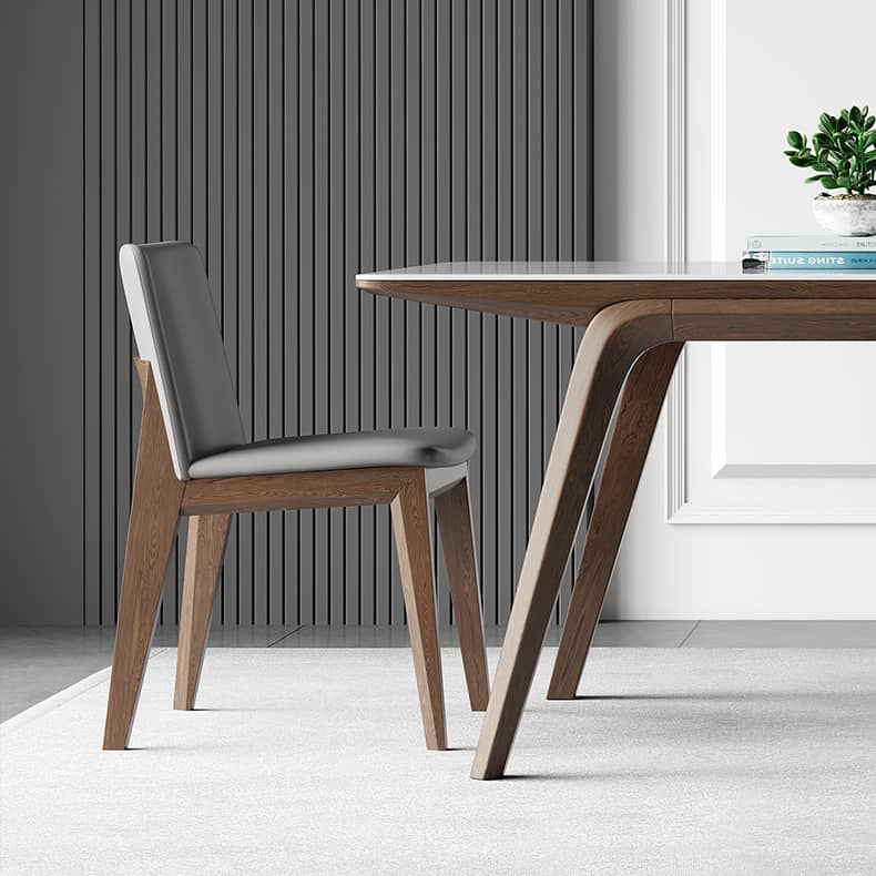 高級アッシュ材使用!スタイリッシュで快適な合皮チェア hagst-329