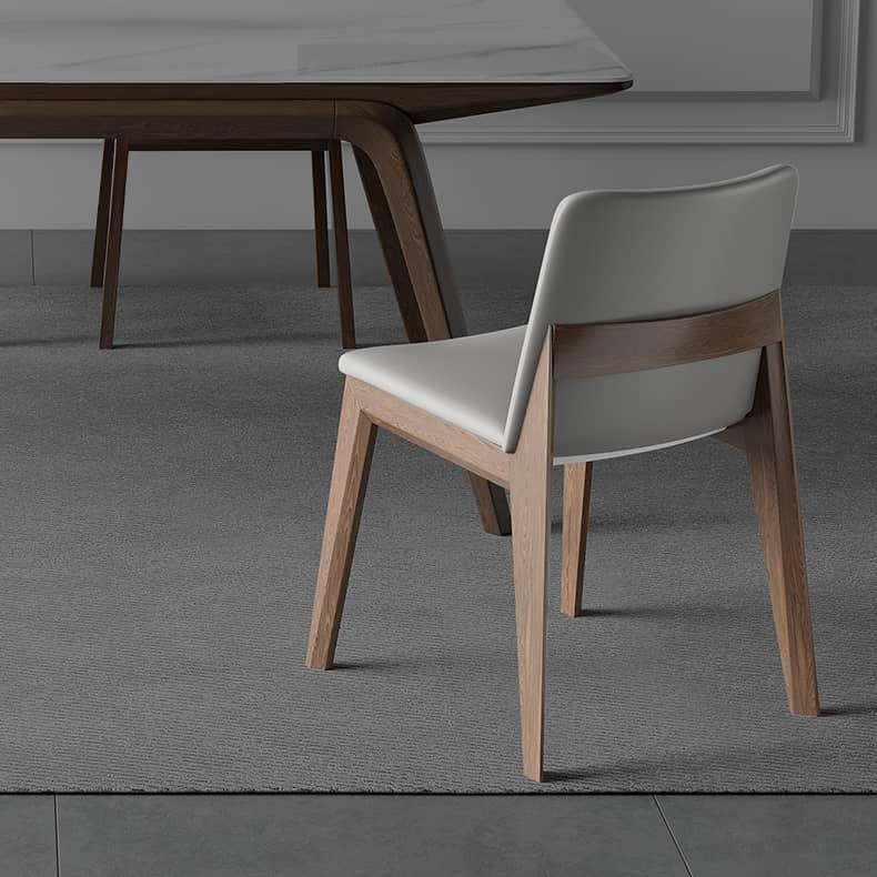 高級アッシュ材使用!スタイリッシュで快適な合皮チェア hagst-329