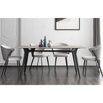 「スタイリッシュなスチール×麻綿×合皮チェア│快適な座り心地&モダンデザイン」 hagst-341