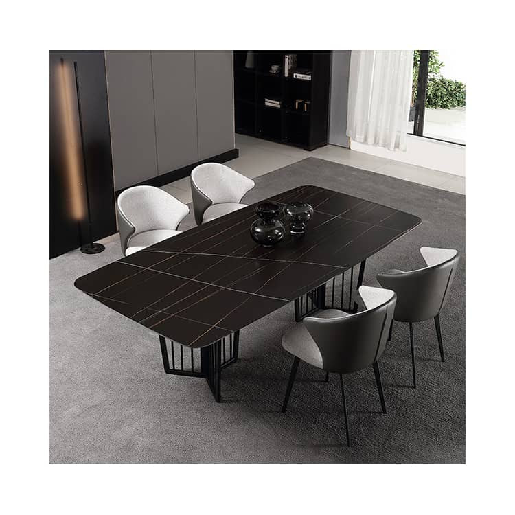 「スタイリッシュなスチール×麻綿×合皮チェア│快適な座り心地&モダンデザイン」 hagst-341