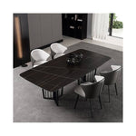 「スタイリッシュなスチール×麻綿×合皮チェア│快適な座り心地&モダンデザイン」 hagst-341