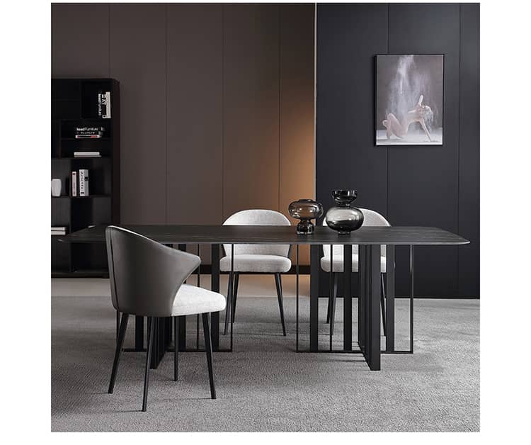 「スタイリッシュなスチール×麻綿×合皮チェア│快適な座り心地&モダンデザイン」 hagst-341