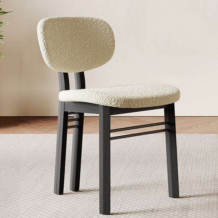 無垢材ダイニングチェア シープボア座面 2色展開 フレンチスタイル モダンラグジュアリー hagst-3422