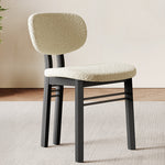 無垢材ダイニングチェア シープボア座面 2色展開 フレンチスタイル モダンラグジュアリー hagst-3422