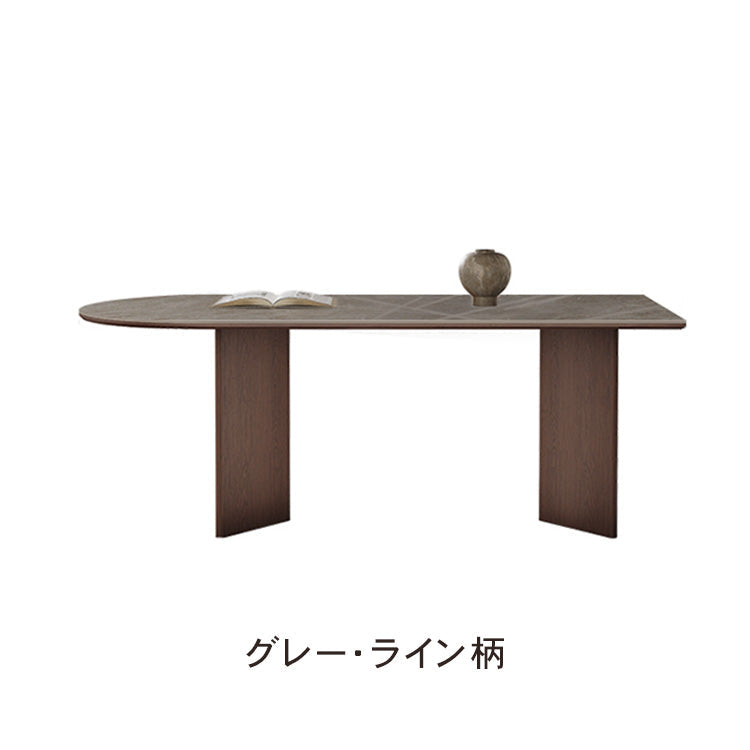 フレンチスタイル セラミック天板ダイニングテーブル 小型世帯向け 半円長方形デザイン 軽ラグジュアリー ホワイト 食卓 hagst-3615