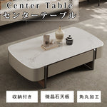 イタリアンミニマルモダンマイクロクリスタルストーン長方形コーヒーテーブル収納大引き出しカーキ色 hagst-5537