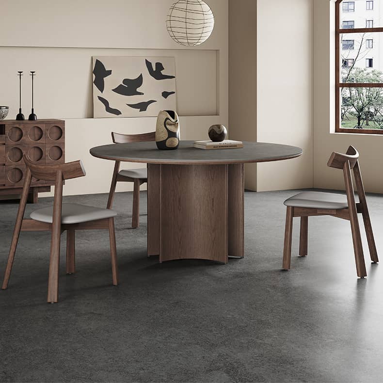 セラミック&アッシュ材多層板テーブル - 高級感溢れるデザインと耐久性 hagst-575