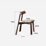 オーク材使用の高級チェア 合成皮革シート付き 北欧風デザイン hagst-821