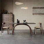 オーク材使用の高級チェア 合成皮革シート付き 北欧風デザイン hagst-821