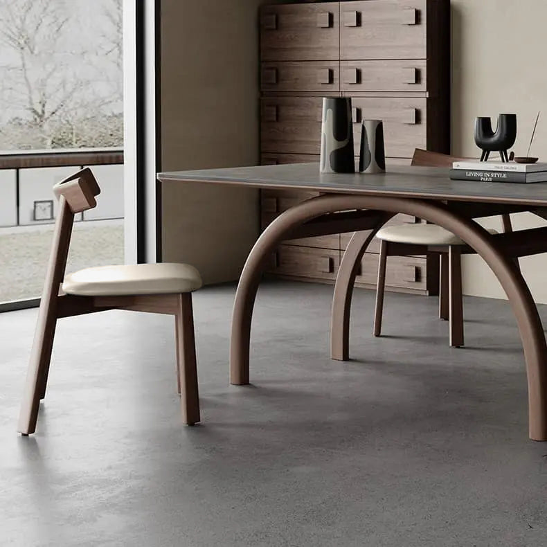 オーク材使用の高級チェア 合成皮革シート付き 北欧風デザイン hagst-821