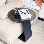 センターテーブル 強化ガラス&アルミニウム合金製 モダンデザイン おしゃれリビングテーブル hakt-5148