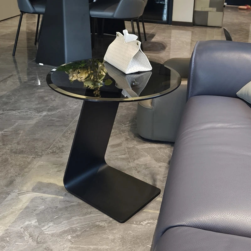 センターテーブル 強化ガラス&アルミニウム合金製 モダンデザイン おしゃれリビングテーブル hakt-5148