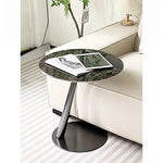 ステンレス製センターテーブル 石目強化ガラス 天然の美しさを引き立てるおしゃれなサイドテーブル hakt-5150