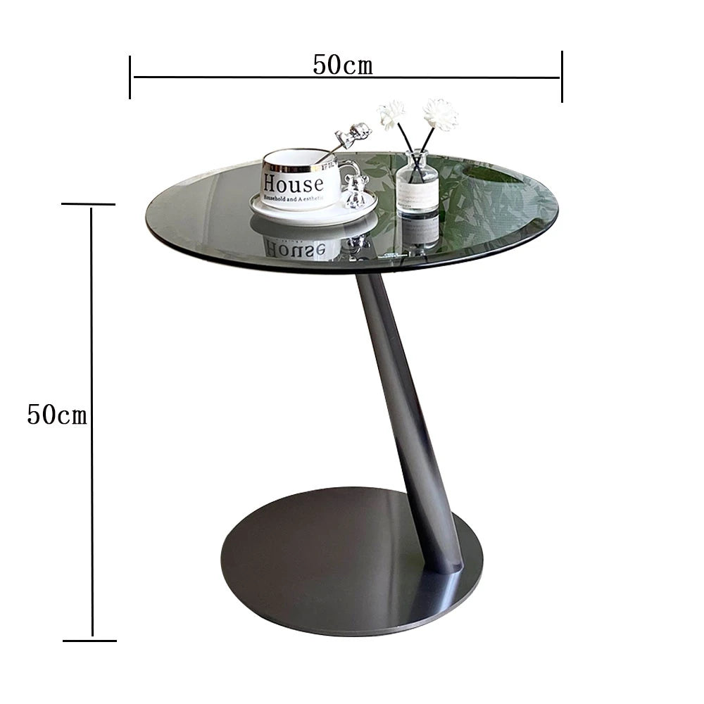 ステンレス製センターテーブル 石目強化ガラス 天然の美しさを引き立てるおしゃれなサイドテーブル hakt-5150