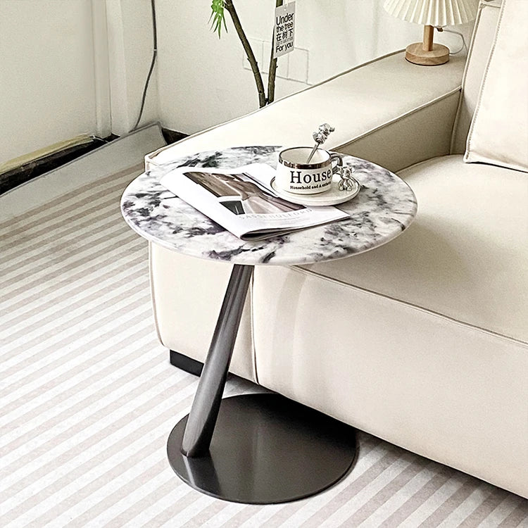 ステンレス製センターテーブル 石目強化ガラス 天然の美しさを引き立てるおしゃれなサイドテーブル hakt-5150