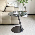 ステンレス製センターテーブル 石目強化ガラス 天然の美しさを引き立てるおしゃれなサイドテーブル hakt-5150