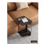 おしゃれな合成皮革&スチール製センターテーブル - モダンデザインでリビングを彩るクリエイティブな家具 hakt-5151