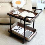 センターテーブル 合成皮革×ステンレス おしゃれな移動式デザイン 収納力抜群 インテリアに最適! hakt-5152