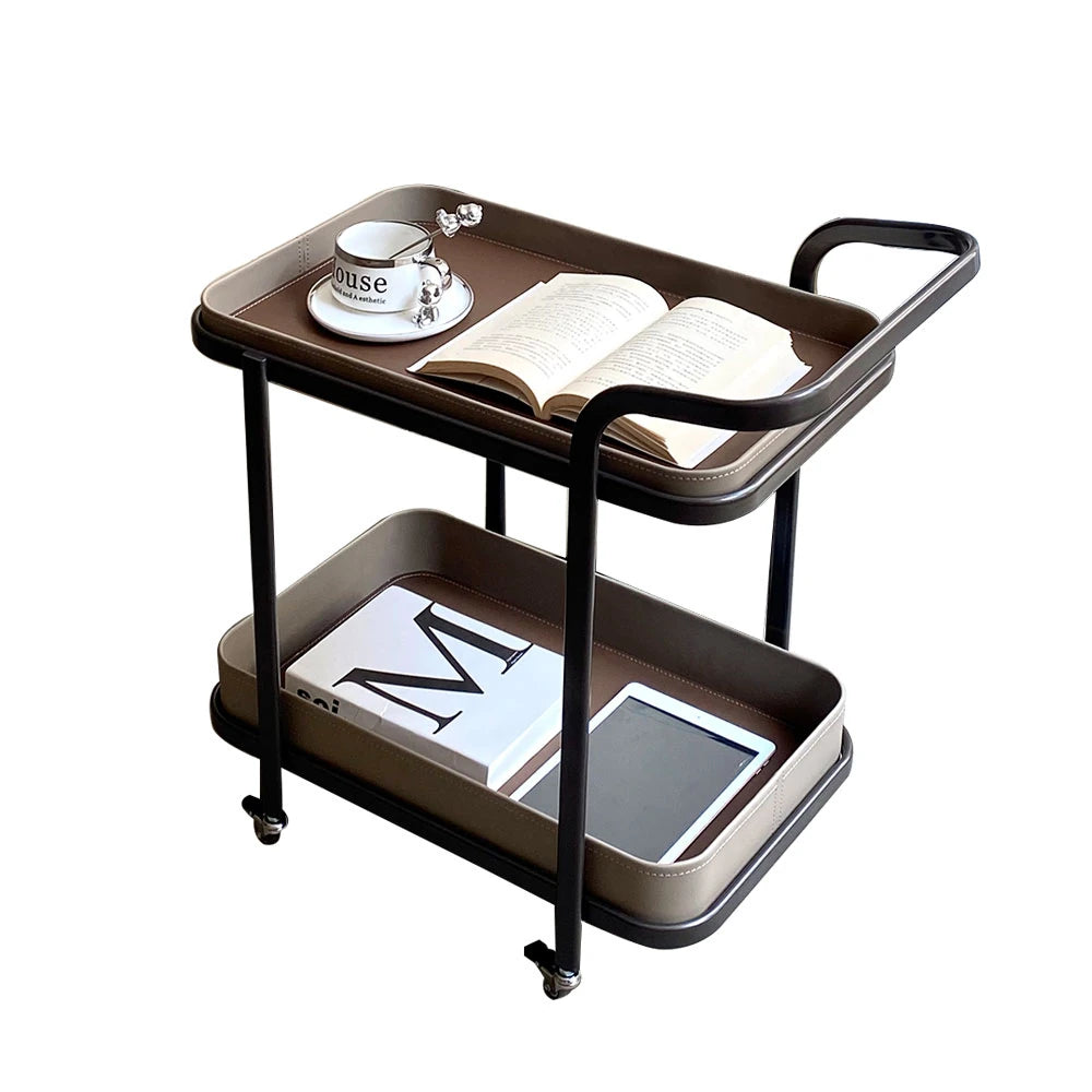 センターテーブル 合成皮革×ステンレス おしゃれな移動式デザイン 収納力抜群 インテリアに最適! hakt-5152