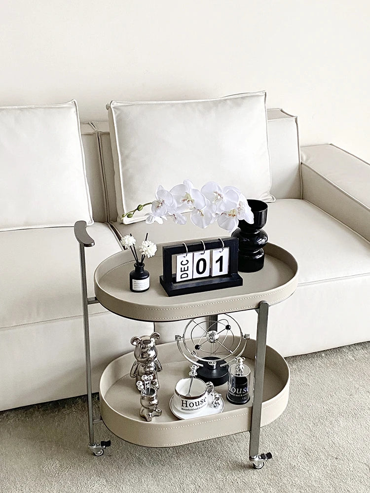 センターテーブル 合成皮革×ステンレス おしゃれな移動式デザイン 収納力抜群 インテリアに最適! hakt-5152