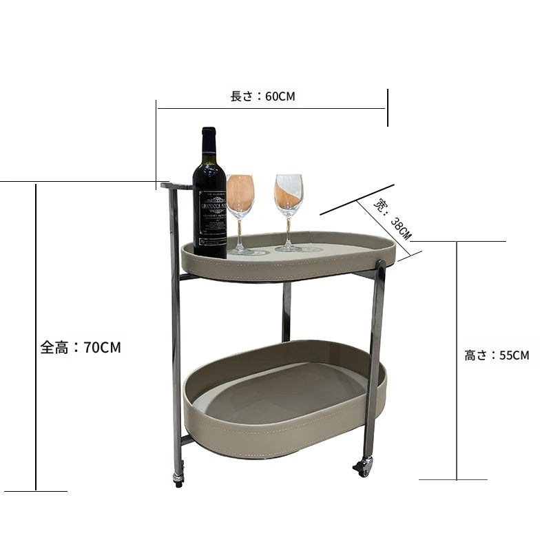センターテーブル 合成皮革×ステンレス おしゃれな移動式デザイン 収納力抜群 インテリアに最適! hakt-5152