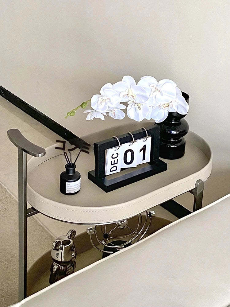 センターテーブル 合成皮革×ステンレス おしゃれな移動式デザイン 収納力抜群 インテリアに最適! hakt-5152