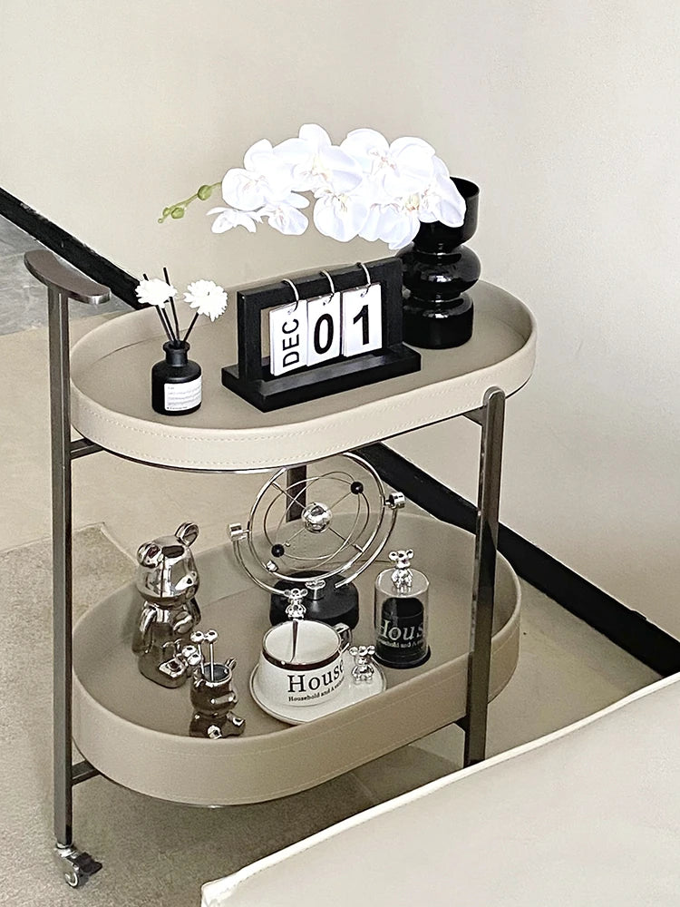 センターテーブル 合成皮革×ステンレス おしゃれな移動式デザイン 収納力抜群 インテリアに最適! hakt-5152