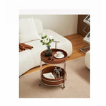 センターテーブル 合成皮革 ステンレス製 おしゃれな2段デザイン 無段階調整可能 モダンインテリアに最適 hakt-5153