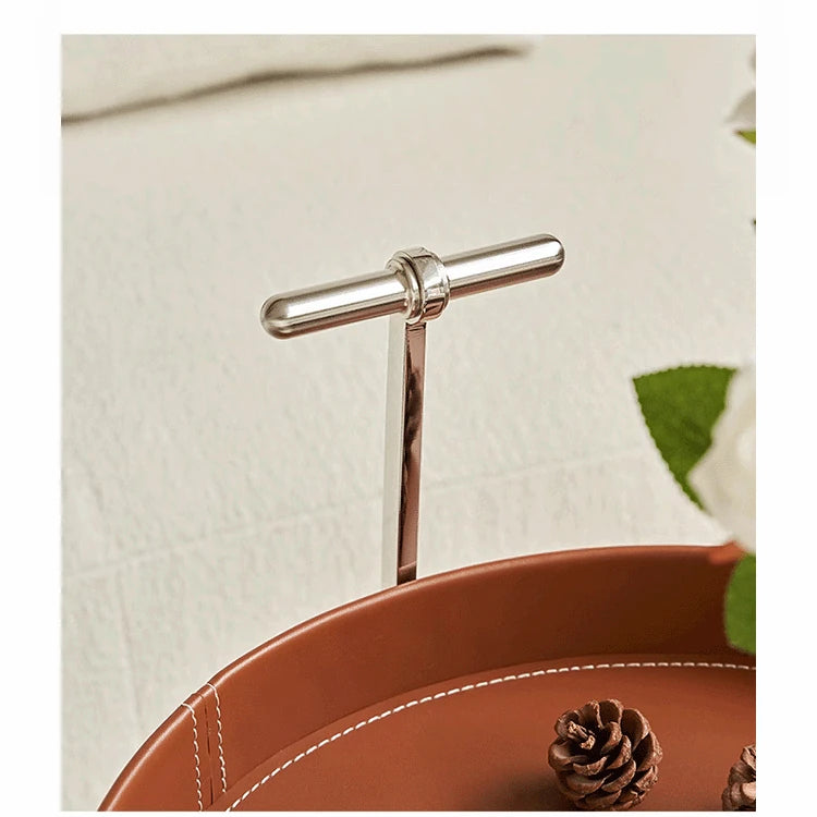 センターテーブル 合成皮革 ステンレス製 おしゃれな2段デザイン 無段階調整可能 モダンインテリアに最適 hakt-5153