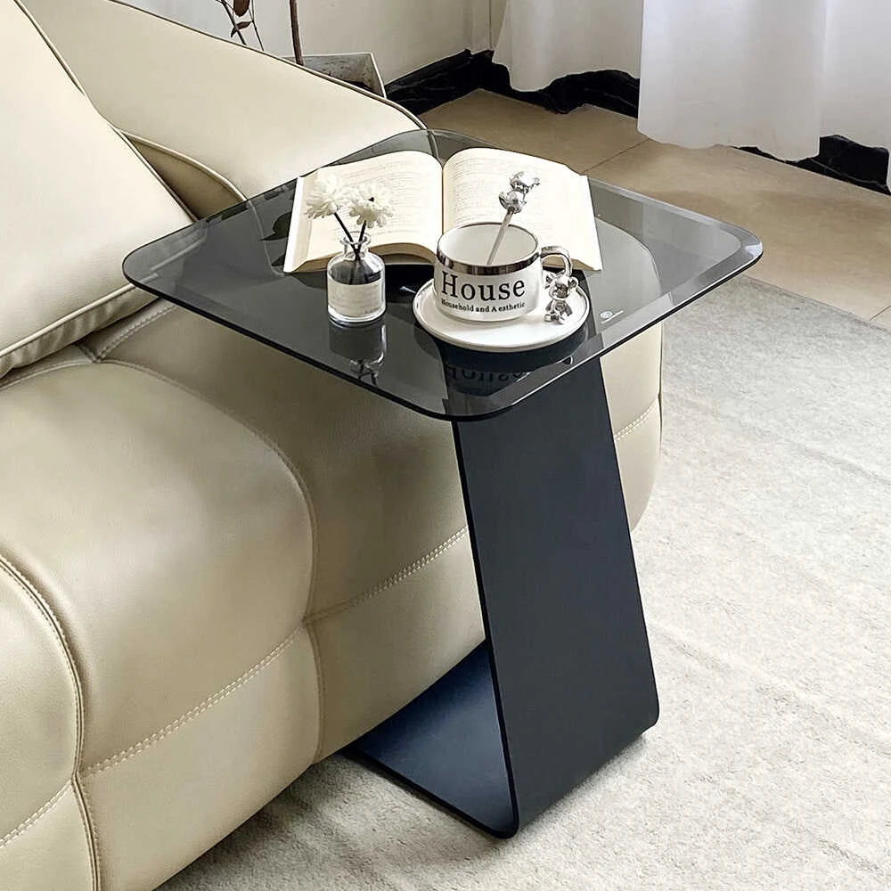 モダン強化ガラスセンターテーブル - スタイリッシュなリビングルームアクセント hakt-5155