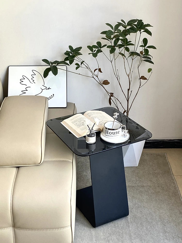 モダン強化ガラスセンターテーブル - スタイリッシュなリビングルームアクセント hakt-5155