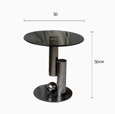 【シンプルモダン】ステンレス・強化ガラス センターテーブル - リビングに最適なスタイリッシュデザイン hakt-5157